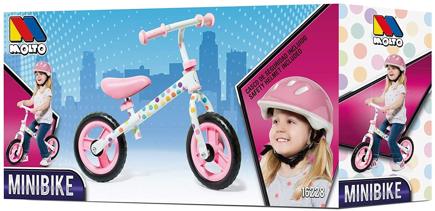 Bicicleta sin Pedales MOLTO Minibike (Edad Mínima: 2 Años - Rosa